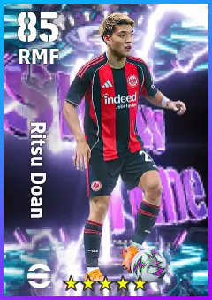Ritsu Doan eFootball 2026 player card — 85 OVR RMF