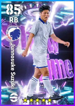 Junnosuke Suzuki eFootball 2026 player card — 85 OVR RB
