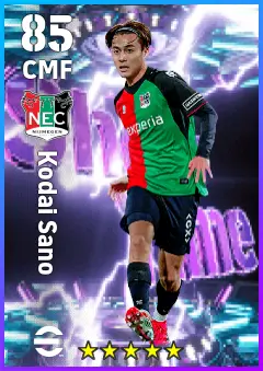 Kodai Sano eFootball 2026 player card — 85 OVR CMF