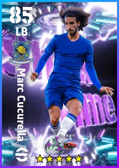 Marc Cucurella eFootball 2026 player card — 85 OVR LB