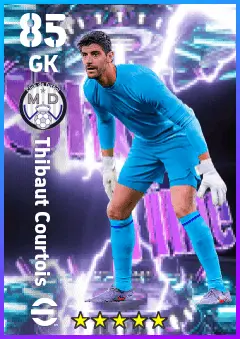 Thibaut Courtois eFootball 2026 player card — 85 OVR GK