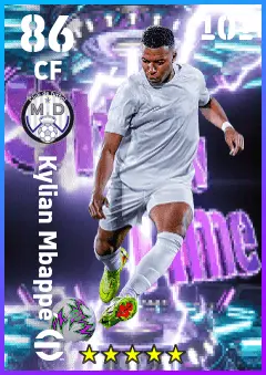 Kylian Mbappe eFootball 2026 player card — 86 OVR CF