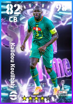 Kalidou Koulibaly eFootball 2026 player card — 82 OVR CB