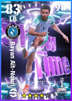 Rayan Ait-Nouri eFootball 2026 player card — 83 OVR LB