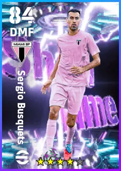 Sergio Busquets eFootball 2026 player card — 84 OVR DMF