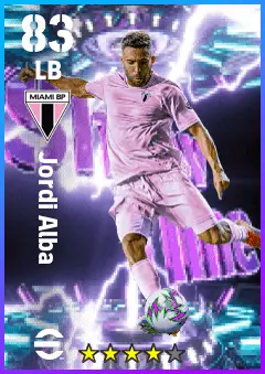 Jordi Alba eFootball 2026 player card — 83 OVR LB