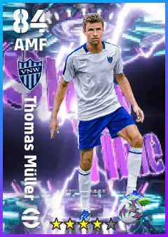 Thomas Muller eFootball 2026 player card — 84 OVR AMF