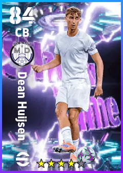 Dean Huijsen eFootball 2026 player card — 84 OVR CB