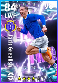 Jack Grealish eFootball 2026 player card — 84 OVR LWF