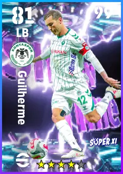 Guilherme eFootball 2026 player card — 81 OVR LB