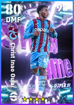 Christ Inao Oulai eFootball 2026 player card — 80 OVR DMF