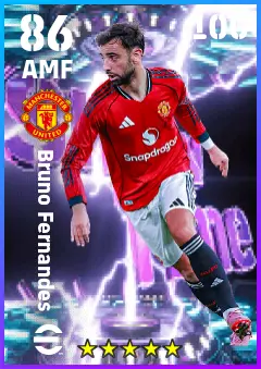 Bruno Fernandes eFootball 2026 player card — 86 OVR AMF