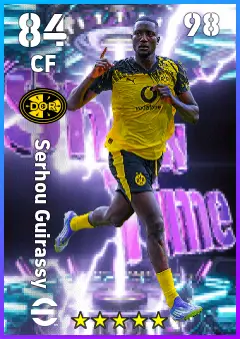 Serhou Guirassy eFootball 2026 player card — 84 OVR CF