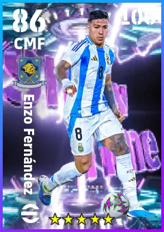 Enzo Fernandez eFootball 2026 player card — 86 OVR CMF