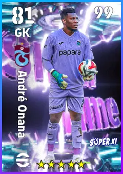 Andre Onana eFootball 2026 player card — 81 OVR GK