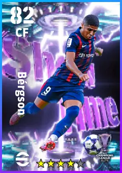 Bergson eFootball 2026 player card — 82 OVR CF