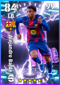 Alejandro Balde eFootball 2026 player card — 84 OVR LB
