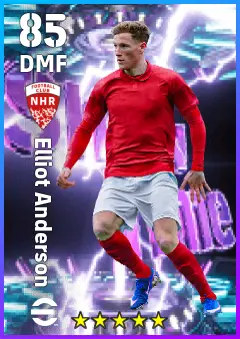 Elliot Anderson eFootball 2026 player card — 85 OVR DMF