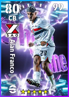Alan Franco eFootball 2026 player card — 80 OVR CB