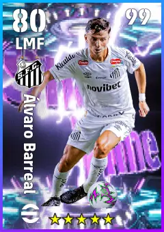 Alvaro Barreal eFootball 2026 player card — 80 OVR LMF