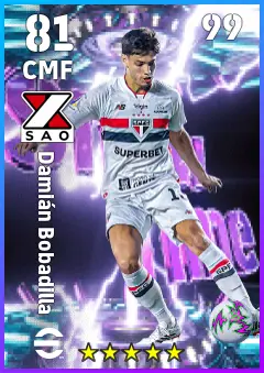 Damian Bobadilla eFootball 2026 player card — 81 OVR CMF