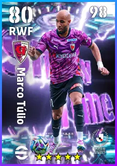Marco Tulio eFootball 2026 player card — 80 OVR RWF