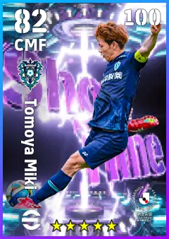 Tomoya Miki eFootball 2026 player card — 82 OVR CMF