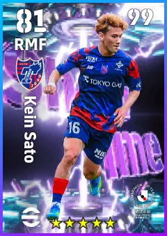 Kein Sato eFootball 2026 player card — 81 OVR RMF