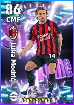 Luka Modric eFootball 2026 player card — 86 OVR CMF
