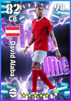David Alaba eFootball 2026 player card — 82 OVR CB