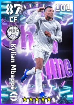 Kylian Mbappe eFootball 2026 player card — 87 OVR CF