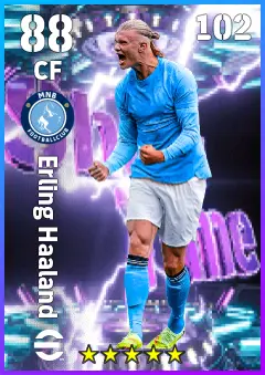 Erling Haaland eFootball 2026 player card — 88 OVR CF