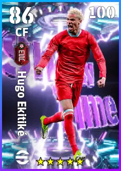 Hugo Ekitike eFootball 2026 player card — 86 OVR CF