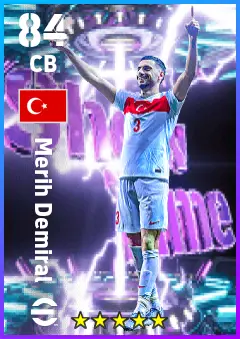Merih Demiral eFootball 2026 player card — 84 OVR CB