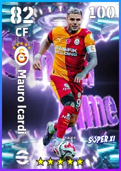 Mauro Icardi eFootball 2026 player card — 82 OVR CF