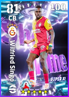 Wilfried Singo eFootball 2026 player card — 81 OVR CB