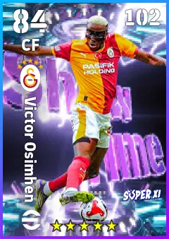 Victor Osimhen eFootball 2026 player card — 84 OVR CF