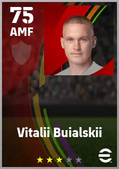 Vitalii Buialskii eFootball 2026 player card — 75 OVR AMF