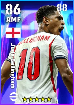 Jude Bellingham eFootball 2026 player card — 86 OVR AMF