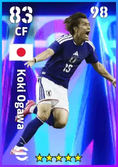 Koki Ogawa eFootball 2026 player card — 83 OVR CF