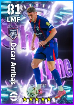 Oscar Arribas eFootball 2026 player card — 81 OVR LMF