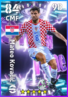 Mateo Kovacic eFootball 2026 player card — 84 OVR CMF