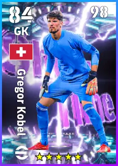 Gregor Kobel eFootball 2026 player card — 84 OVR GK