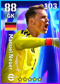 Manuel Neuer eFootball 2026 player card, 88 OVR GK