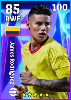 James Rodriguez eFootball 2026 player card, 85 OVR RWF