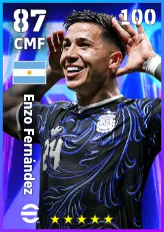 Enzo Fernandez eFootball 2026 player card, 87 OVR CMF
