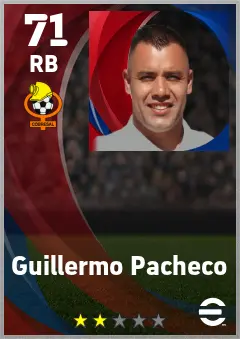 Guillermo Pacheco eFootball 2026 player card — 71 OVR RB