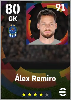 Alex Remiro eFootball 2026 player card — 80 OVR GK