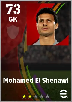 Mohamed El Shenawi eFootball 2026 player card — 73 OVR GK