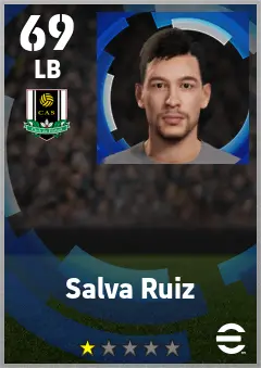 Salva Ruiz eFootball 2026 player card — 69 OVR LB